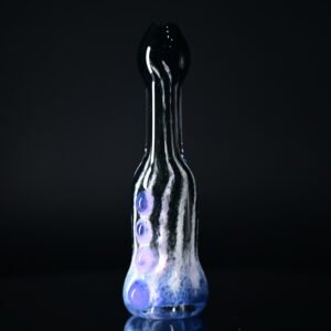 Goblin King Chillum - Black/White/Purple