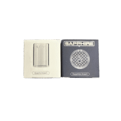 Dr. Dabber Switch GO quartz and sapphire insert boxes shown side by side