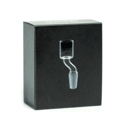 Ispire Replacement Angled Banger, glass banger nail in its retail box, front view