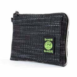 Dime Bags 10-inch padded pouch in black, front view