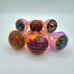 Goathouse Rainbow Wig Wag spoon pipes with rainbow swirled glass
