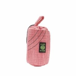 Dime Bags 10-inch drawstring tube bag in pink, front view