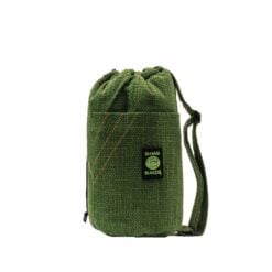 Dime Bags 14-inch drawstring tube bag in forest green, front view