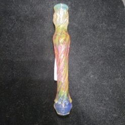 Mike Knouri Texture Bat chillum in fumed textured glass