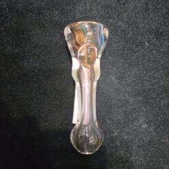 Sigh Glass chillum pipe in clear iridescent glass