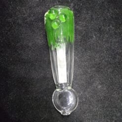 710Studio chillum pipe with carb hole and green glass accent