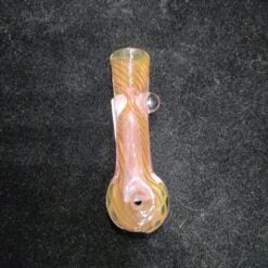 Post Fumed chillum pipe in pink and orange glass