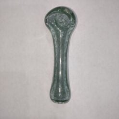Chris Drags small frit spoon pipe in green glass