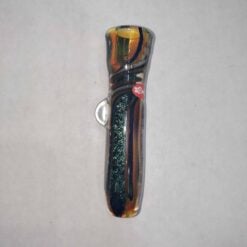 Zong chillum pipe in fumed rainbow glass