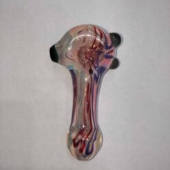 OMA Glass Fumed spoon pipe in pink and blue glass