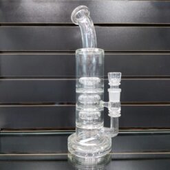 C2 MSBR2B Mini double chamber dab rig, clear glass
