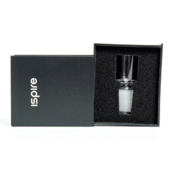 Ispire Replacement Straight Banger, glass banger nail in its retail box, angled view