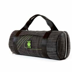 Dime Bags 17-inch padded duffle bag in black, side view