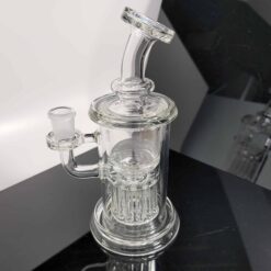 Leisure 13 Arm Incycler, clear glass incycler dab rig, 9-inch tall, front view