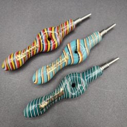 Million Glass Premium Round Nectar Collector shown in three colors together