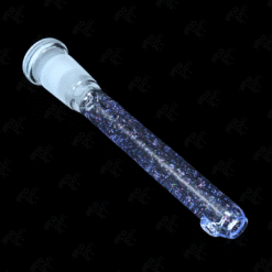 Spaceman Glass Purple Cropal Downstem, full downstem standing