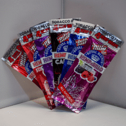 Royal Blunt Hemparillo 4-pack wrappers, several flavor packs fanned out