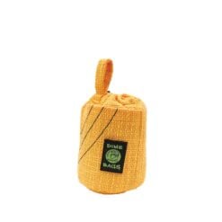 Dime Bags 8-inch drawstring tube bag in yellow, front view