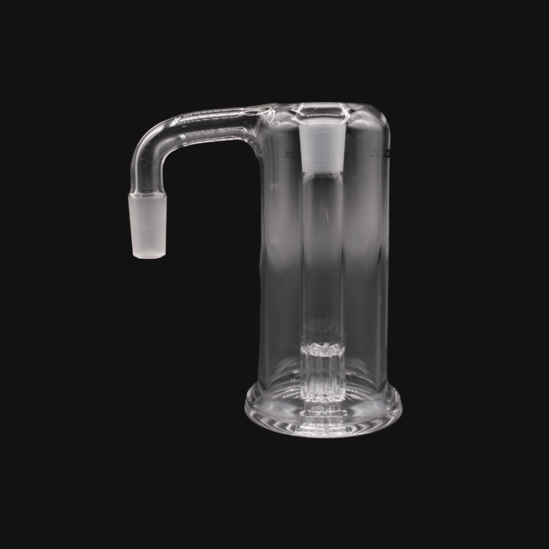 Clear glass ash catcher with showerhead percolator