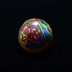 Charisma glass marble number 10, green, red and blue pattern