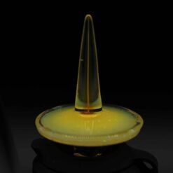 Moose and Fire 3DXL Cropal Joystick Cap - Dense Yellow, amber glass carb cap on stand