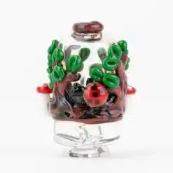 Empire Glassworks Pivot top with a cactus and ladybug design