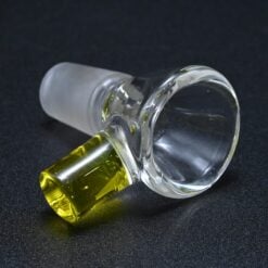Zombie Hand 18mm bowl with transparent yellow opal color arm handle