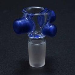 Zombie Hand 18mm bowl with blue satin color accents on the handle