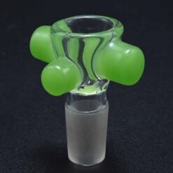 Zombie Hand 18mm bowl with green Double Dose color accents on the handle