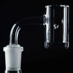 Evan Shore Auto Spinner 14mm quartz banger attached to a rig