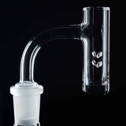 Evan Shore Twister quartz banger, 14mm, attached to a rig