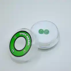 Ruby Pearl Co Green Sapphire Pearl Set, small container with two green terp pearls