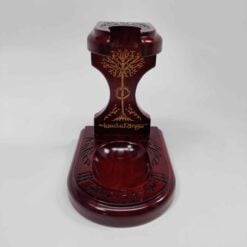 Lord of the Rings Middle Earth wooden pipe stand with the One Ring emblem
