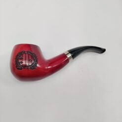 Pulsar Shire Hobbiton smoking pipe in red with a silver band