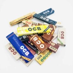 OCB Papers, assortment of rolling paper packs in various sizes