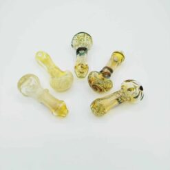 Suleiman Fumed spoon pipes shown together in amber glass