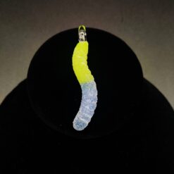 Emperial Glass worm pendant in yellow and white