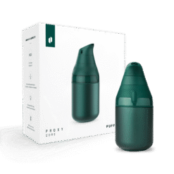 Puffco Proxy Core Kit in Pine green shown with its retail box