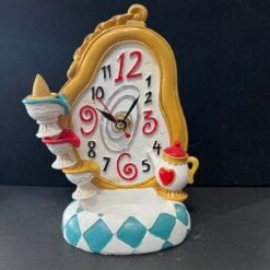 Melting clock backflow incense cone burner figurine