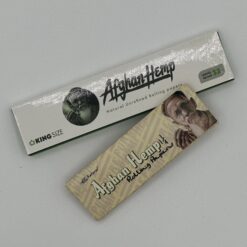 Afghan Hemp rolling papers box and single pack, king size