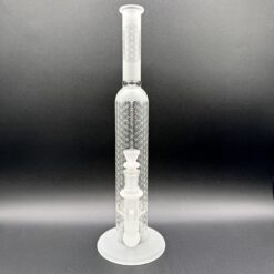 SOL 50mm Lace Sphere Regular Sacred G bong, front view of the etched pattern