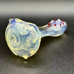 4-inch Glow in the Dark Light Bright hand pipe, front view of the round bowl