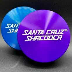Santa Cruz Shredder Jumbo 2-piece grinder in purple, halves separated