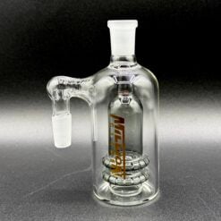Million Glass Premium Ash Catcher Round, clear glass ash catcher, front view
