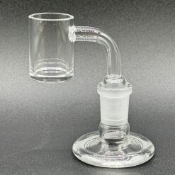 Flat-Top Quartz Banger, clear quartz nail with flat-bottom cup