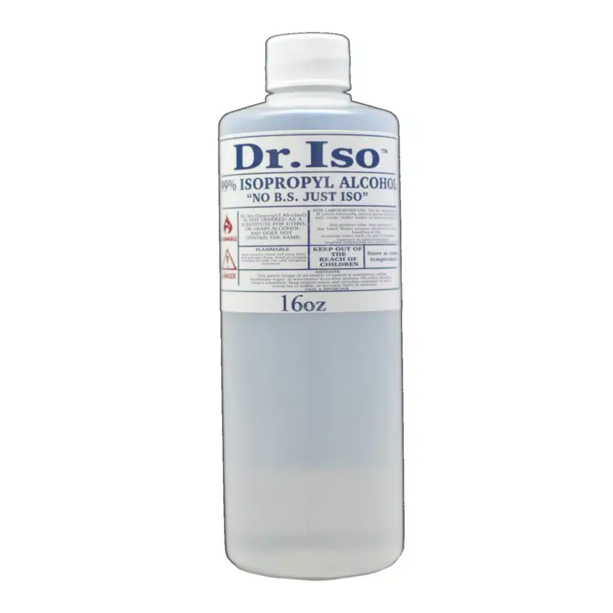 Dr. Iso 99% isopropyl alcohol bottle, 16oz