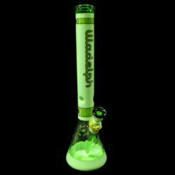 Illadelph Full Color Premium Signature Beaker - Milky Green, bright green beaker bong, front view