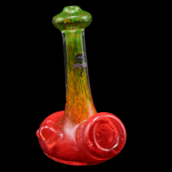 Jellyfish Glass Standing Sleuth Color Sherlock - Rasta, Sherlock pipe standing upright, front view