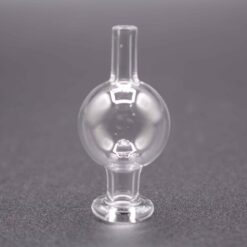 Joel Halen Bubble Cap, 25mm clear glass carb cap, front view
