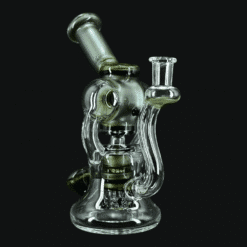 Jude Glass double uptake incycler dab rig, angled view